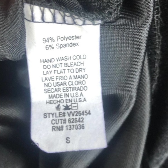 Lazy Sundays Black Velvet Knot Front Top (S) - Picture 6 of 6